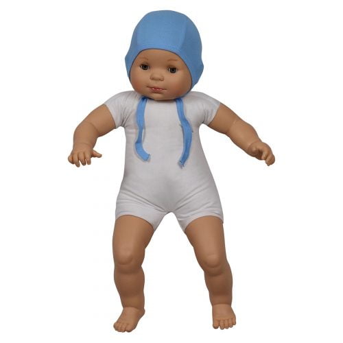 Caciulita bebe de culoare bleu 100% bumbac pieptanat