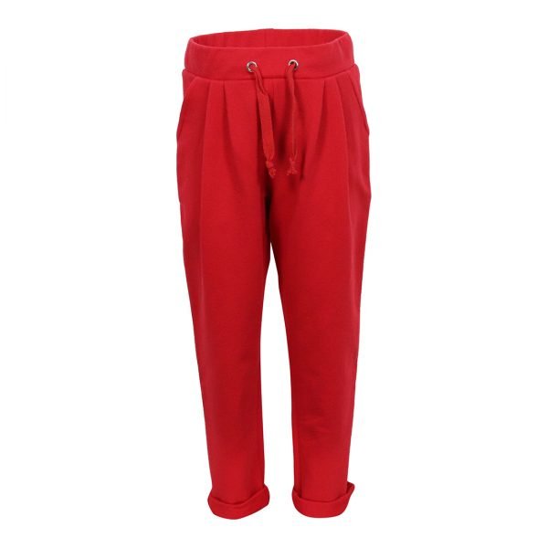 Pantaloni cu Falduri Tiny pentru Fetite Rosu - 92% bumbac