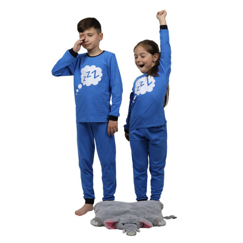 Pijama copii maneca lunga Sleep Cloud Blue - 100% bumbac