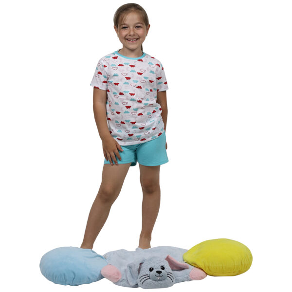 Pijama de Vara Copii cu Norisori Aqua